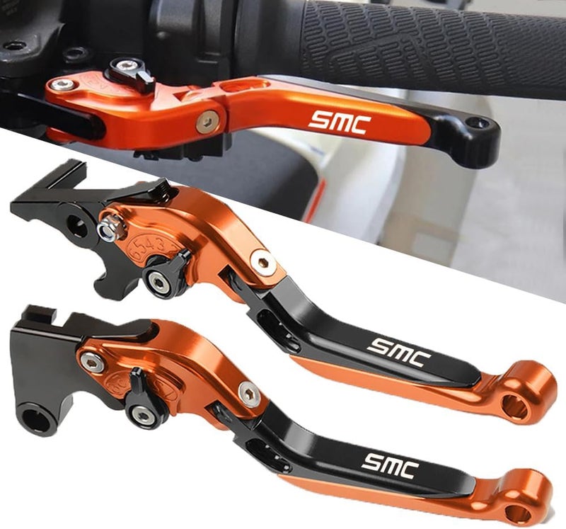 FREAXLL 690 SMC Motorcycle Brake Clutch Levers Set Foldable Extendable for 690 Enduro SMC R 690DUKE 2008 2009 2010 2011 2014 2015 2016 2017 (Orange) - Image 2